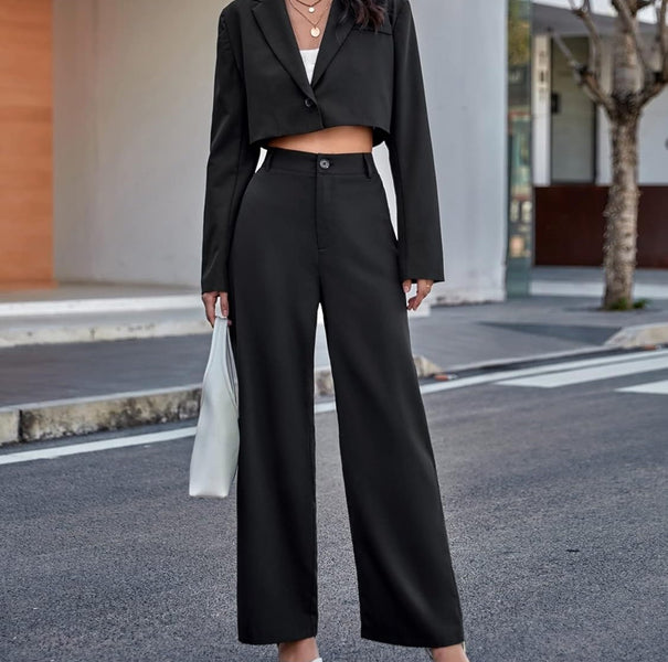 Women's Fashion High Waist Wide Leg Pants